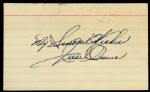 1954 Jesse Owens Gold Medal Olympian Signed 3" x 5" Index Card (JSA)