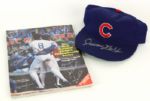 1989-92 Chicago Cubs Jerome Signed Cap and Program w/ 7 Signatures (JSA)