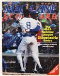 1989-92 Chicago Cubs Jerome Signed Cap and Program w/ 7 Signatures (JSA)