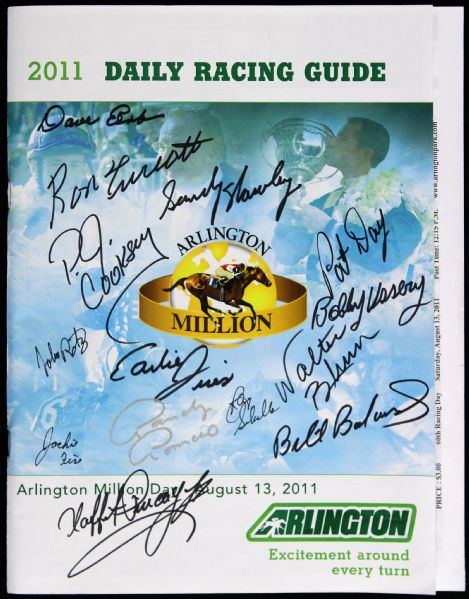 2011 Arlington Million Multi Signed Racing Program w/ 14 Jockey Signatures (JSA)