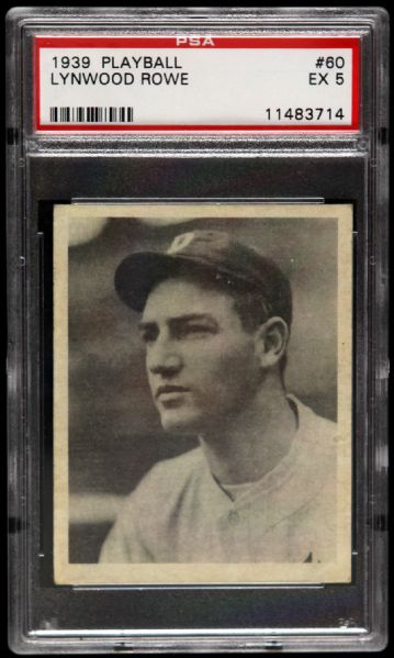 1939 Lynwood "Schoolboy" Rowe Play Ball #60 Trading Card (PSA 5 EX)