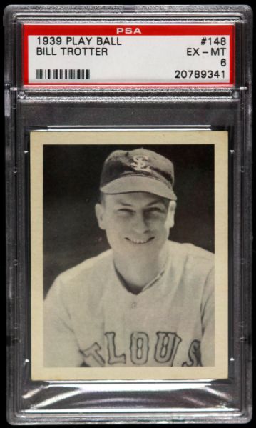 1939 Bill Trotter St. Louis Browns Play Ball #148 Trading Card (PSA 6 EX - MT)