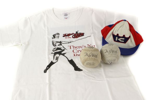 1980s Eddie Feigner King & His Court and All American Professional Girls Baseball League Collection - Lot of 4 w/ Autographs & Game Used (MEARS LOA/JSA)