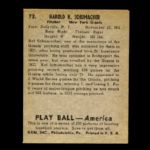 1939 Harold Schumacher New York Giants Play Ball #73 Baseball Card