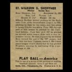 1939 Milburn Shoffner Boston Bees Play Ball #87 Baseball Card