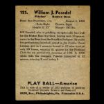 1939 William J. Posedel Boston Bees Play Ball #121 High Number Baseball Card