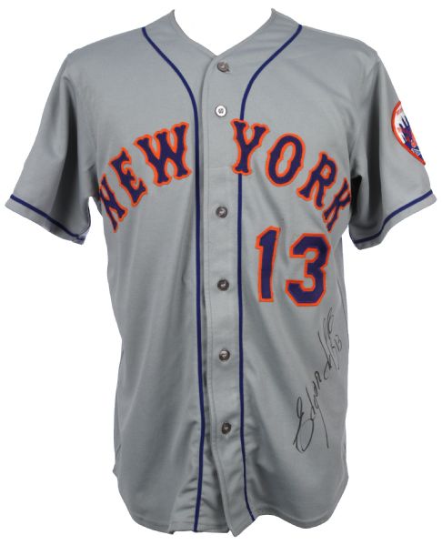 1996 Edgardo Alfonzo New York Mets Signed Game Worn Road Jersey (MEARS LOA)