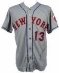 1996 Edgardo Alfonzo New York Mets Signed Game Worn Road Jersey (MEARS LOA)