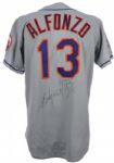 1996 Edgardo Alfonzo New York Mets Signed Game Worn Road Jersey (MEARS LOA)