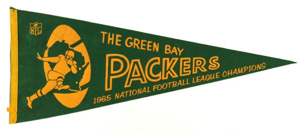 1965 Green Bay Packers National Football League Champions Full Size 29" Pennant