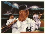 1986 Mickey Mantle New York Yankees Signed 18" x 24" Robert Stephen Simon Lithograph (JSA)