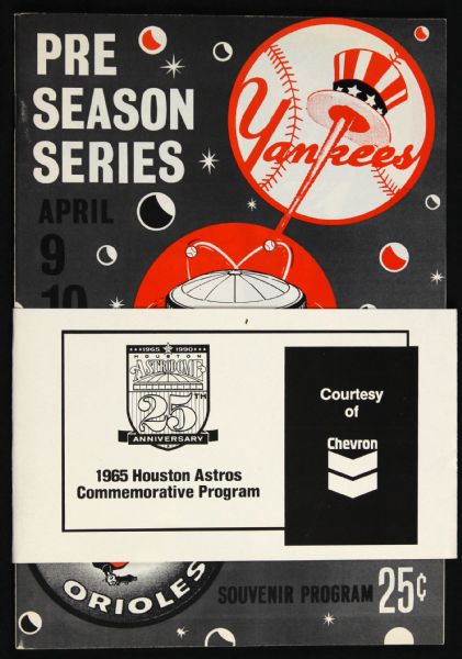 1965 Houston Astros New York Yankees Astrodome Modern Reproduction Souvenir Program