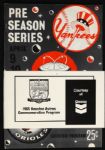 1965 Houston Astros New York Yankees Astrodome Modern Reproduction Souvenir Program