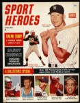 1963 Sport Heroes Magazine w/ Mickey Mantle on Cover 