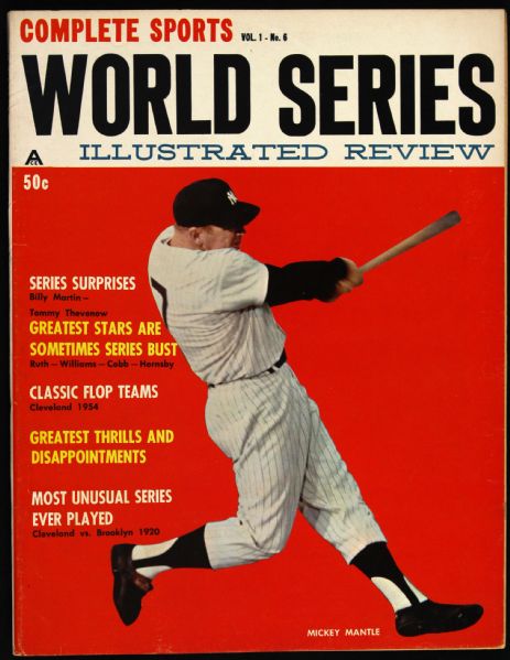 1961 Complete Sports World Series Review w/ Mickey Mantle on Cover