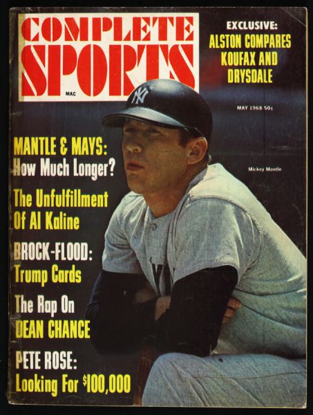 1968 Complete Sports Magazine w/ Mickey Mantle on Cover
