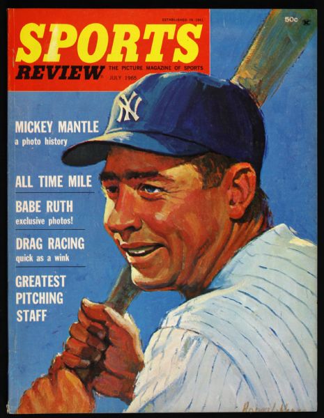 1965 Sports Review Magazine w/ Mickey Mantle on Cover