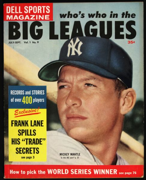 1959 Dell Whos Who In The Big Leagues w/ Mickey Mantle on Cover 