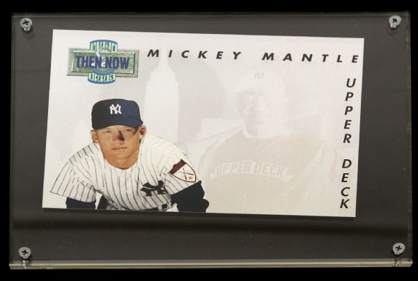 1993 Mickey Mantle Upper Deck Then and Now Oversized "5 x 7" Hologram 
