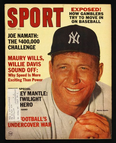 1965 Mickey Mantle New York Yankees Sport Magazine
