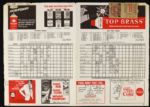 1965 New York Yankees Cleveland Indians Yankee Stadium Scored Scorecard & Rain Check w/ Tresh & Pepitone Homers