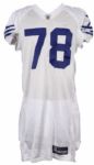 2010 Mike Pollak Indianapolis Colts Game Worn Road Jersey (NFL Auctions Hologram/COA) 