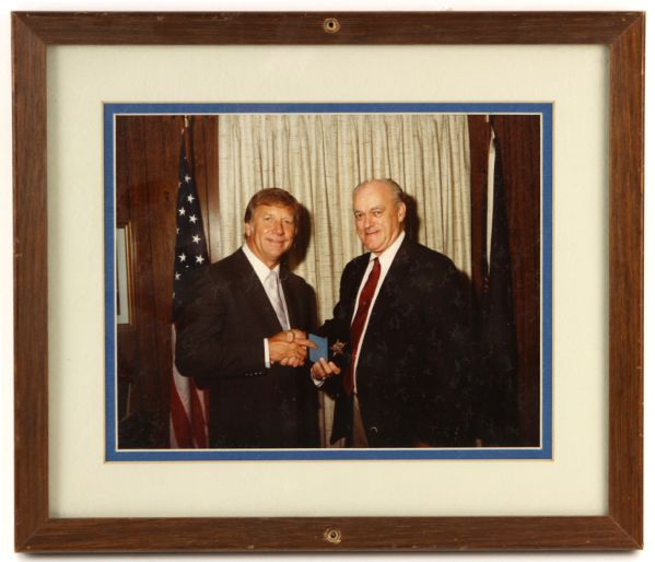 1980s Mickey Mantle Framed Photo w/ Sheriff Jim Green (12" x 14")