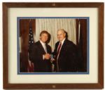 1980s Mickey Mantle Framed Photo w/ Sheriff Jim Green (12" x 14")