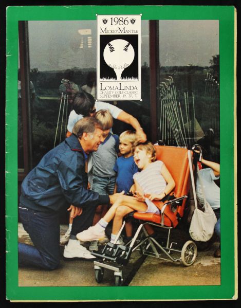 1986 Signed Mickey Mantle Loma Linda Charity Golf Classic Program w/ Mantle Tresh Skowron (JSA)