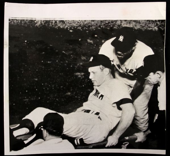 1963 Mickey Mantle Original John Rogers Archive Seattle Times B/W Photo New York Yankees 8" x 9"