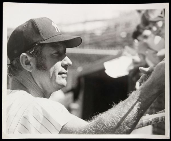 1972 Mickey Mantle Original UPI Photo New York Yankees 8" x 10" 