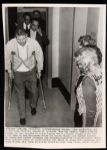 1962 Mickey Mantle Associated Press Original Wire Photo w/ Chicago Tribune Certificate