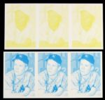 2000s Topps Vault Mickey Mantle Commemorative 3-Card Proof Strips (Lot of 2)