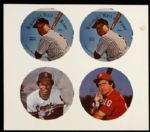 1981 Sports Association Discs Proof Sheet w/ Mickey Mantle Larry Bowa Rod Carew