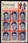 1964 New York Yankees California Angels Scorecard w/ Mantle Maris Ford on Cover