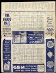 1953 New York Yankees Washington Senators Program (Scored)