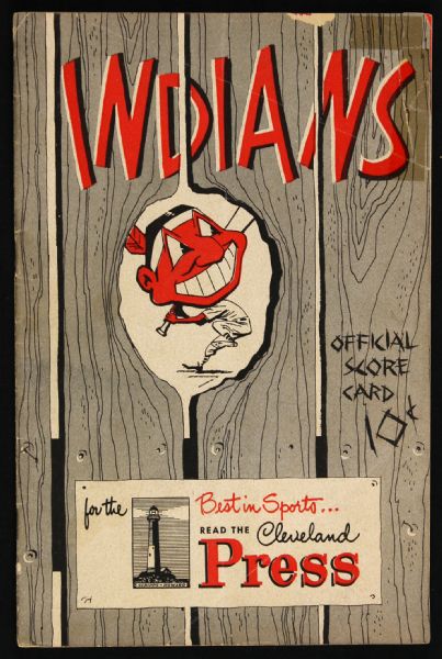 1951 Cleveland Indians vs. New York Yankees Program (Scored)