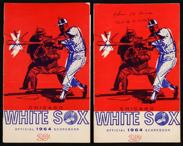 1964 New York Yankees Chicago White Sox Scored Programs (Lot of 2)