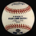 2000-14 Signed Nolan Ryan Official Major League Selig Baseball w/ 7 Catchers Who Caught His 7 No-Hitters