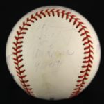 2000-14 Signed Nolan Ryan Official Major League Selig Baseball w/ 7 Catchers Who Caught His 7 No-Hitters