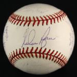2000-14 Signed Nolan Ryan Official Major League Selig Baseball w/ 7 Catchers Who Caught His 7 No-Hitters
