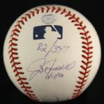 2000-14 Signed Nolan Ryan Official Major League Selig Baseball w/ 7 Catchers Who Caught His 7 No-Hitters