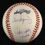 2000-14 Signed Nolan Ryan Official Major League Selig Baseball w/ 7 Catchers Who Caught His 7 No-Hitters