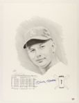 1990s Mickey Mantle New York Yankees Signed 18" x 24" David Cooney Rookie Series Lithograph (PSA/DNA) 248/1000