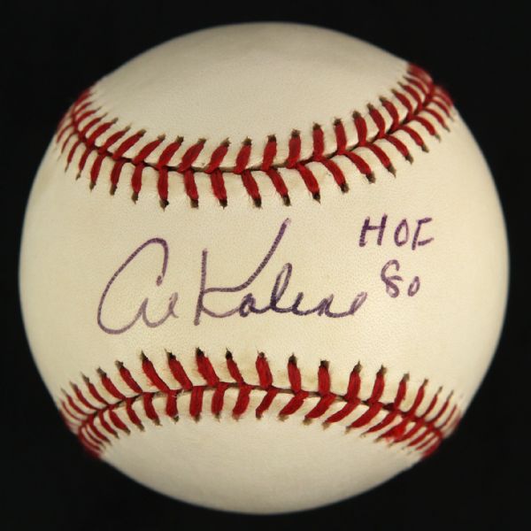 2000-14 Signed Al Kaline Official Major League Selig Baseball w/ HOF 80 Inscription Detroit Tigers (JSA)
