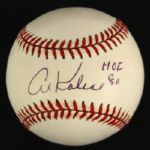 2000-14 Signed Al Kaline Official Major League Selig Baseball w/ HOF 80 Inscription Detroit Tigers (JSA)