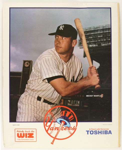 1980s-90s Mickey Mantle New York Yankees Broadside Advertising Collection- Lot of 3