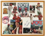 1980s Pete Rose Cincinnati Reds Signed 23" x 29" Framed Collage (JSA)