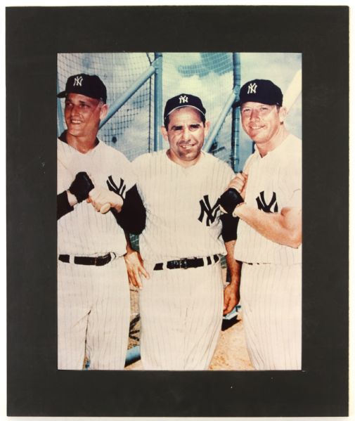 1960s Mickey Mantle Roger Maris Yogi Berra New York Yankees 20" x 24" Matted Photo
