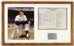 1980s Mickey Mantle New York Yankees Signed & Inscribed "No. 7" 13" x 21" Framed Display (PSA/DNA)